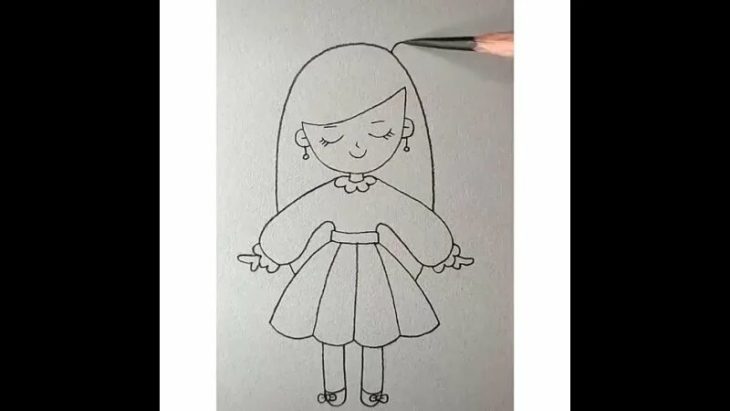 200 рисунков девочек карандашом для срисовки
