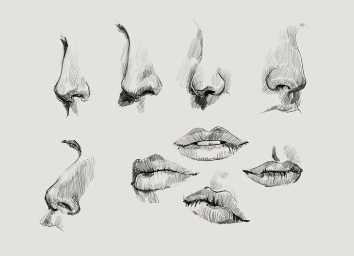100 картинок губ для срисовки